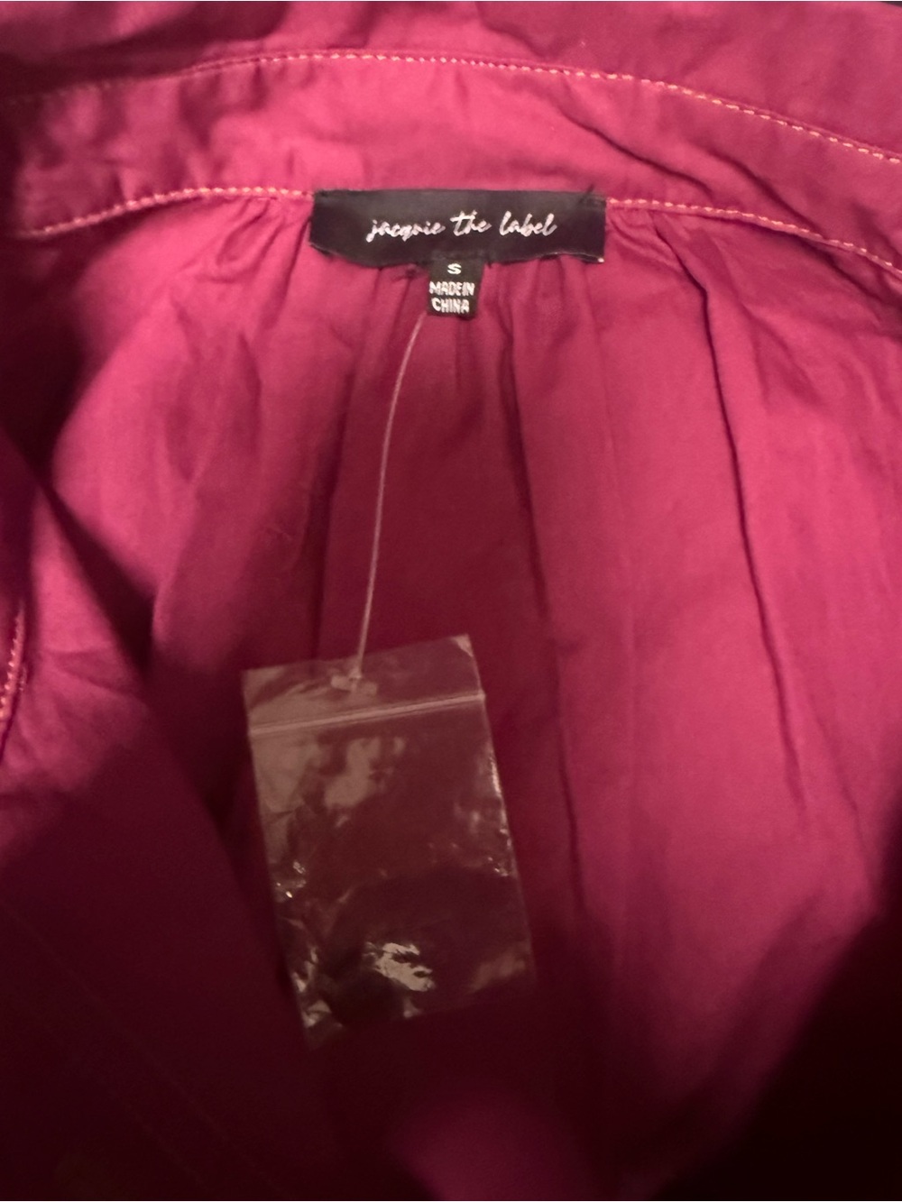 Jackie The Label Raspberry/Magenta Button-Front Ruffle Mini Dress – Size Small. - Picture 3 of 5